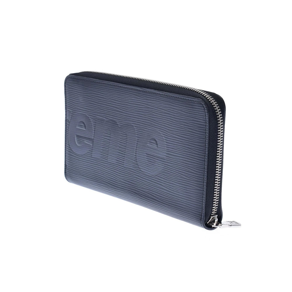 Louis Vuitton Epi Noir Black Supreme Organizer Zippy Collaboration Leather Black